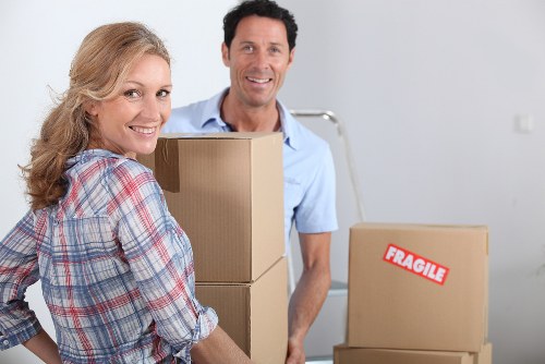 Packing and wrapping household items for a local move