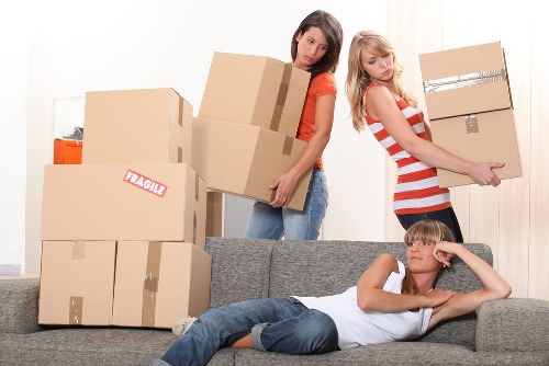 Van loading furniture and boxes for a move in North London near Tufnell Park